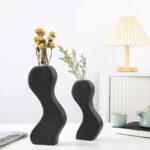 Set of 2 Abstract Ceramic Vases – Modern Sculptural Decor - Image 5