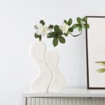 Set of 2 Abstract Ceramic Vases – Modern Sculptural Decor - Image 4