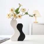 Set of 2 Abstract Ceramic Vases – Modern Sculptural Decor - Image 2