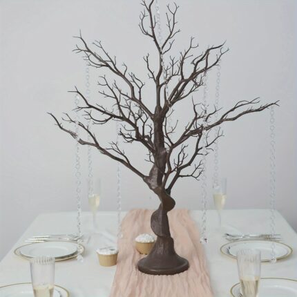 Decorative Crystal Tree Centrepiece – Elegant Metal Display Sculpture