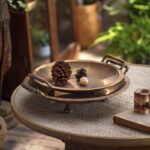 Vintage Metal Decorative Tray – Rustic Round Centrepiece - Image 3