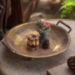 Vintage Metal Decorative Tray – Rustic Round Centrepiece - Image 5