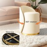 Scandinavian Cream Dressing Stool - Image 3