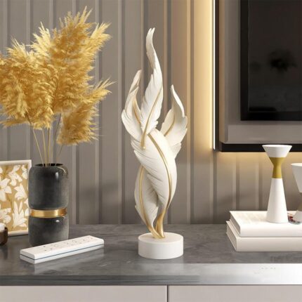 Feather Sculpture Collection Creative Modern Statue