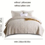 Beige Quilted Bed Cover - Image 2