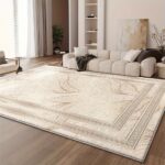 Beige Geometric Living Room Rug - Image 2