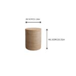 Travertine Pedestal Side Table - Image 2