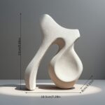 Sculptural White Ceramic Vase - Image 2