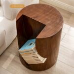 Sculptural Walnut Storage Table - Image 3