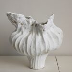 Sculptural White Ceramic Vase - Image 3