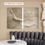 Textured Coastal Diptych Canvas - Image 4