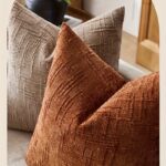 Textured Chenille Cushion Cover Set – Soft Ribbed Sofa Covers (4 Pack)