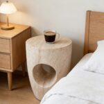 Travertine Cut-Out Side Table - Image 3