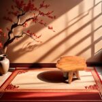 Sculptural Solid Wood Accent Stool - Image 5