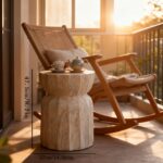 Travertine Sculptural Side Table - Image 2