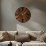 Sculpted Walnut Eclipse Clock - Image 4