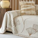 Soft Botanical Sofa Cover - Image 3
