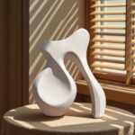 Sculptural White Ceramic Vase