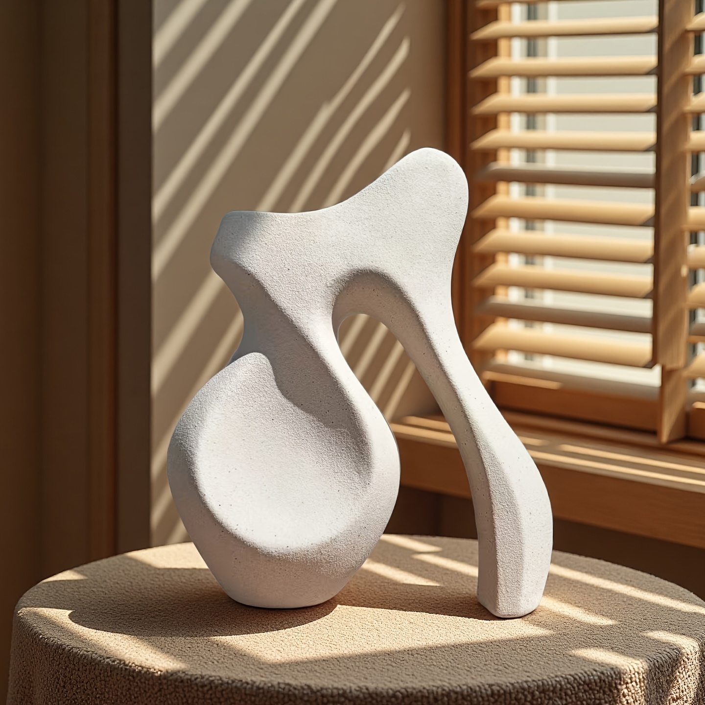 product-fancy-27b546b6-5129-4686-8edd-e40abfad01c1 Sculptural White Ceramic Vase - Image 1