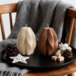 Modern Ribbed Sculptural Candle - Image 3