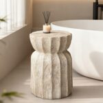 Travertine Sculptural Side Table - Image 4