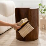 Sculptural Walnut Storage Table - Image 4