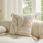 Ivory Botanical Tufted Cushion Cover Set