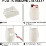 Woven Cream Laundry Basket - Image 4