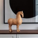 White Speckled Horse Sculpture - Image 5