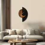 Asymmetrical Walnut Designer Clock - Image 3