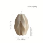 Modern Ribbed Sculptural Candle - Image 2