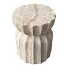 Travertine Sculptural Side Table - Image 6