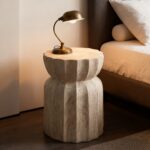 Travertine Sculptural Side Table - Image 3