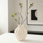 Sculpted Wave Ceramic Vase - Image 4
