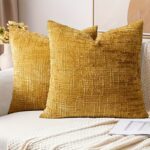 Textured Chenille Cushion Cover Set – Soft Ribbed Sofa Covers (4 Pack) - Image 5