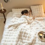 Sculpted Faux Rabbit Fur Throw - Image 3