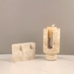 Travertine Geometric Candle Holder - Image 4