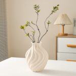 Sculpted Wave Ceramic Vase