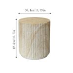 Ribbed Stone Side Table - Image 2