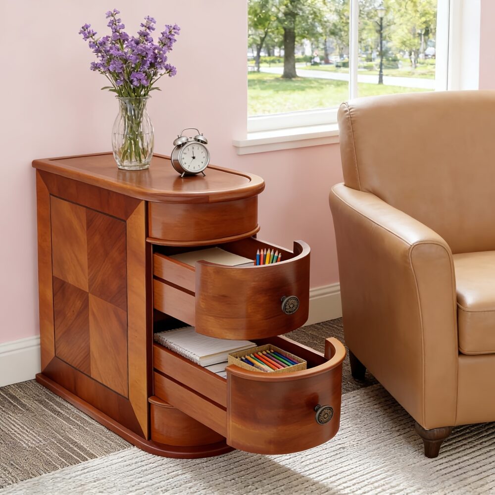 Curved Drawer Accent Table