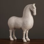 White Speckled Horse Sculpture