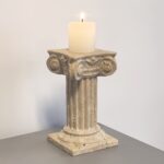 Vintage Marble Pillar Candle Holder