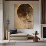 Textured Earth Tone Canvas Art - Image 3
