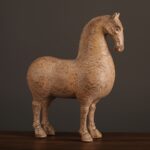 White Speckled Horse Sculpture - Image 2