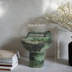Sculptural Green Ceramic Vase - Image 3