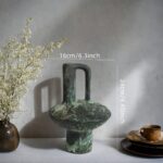 Sculptural Green Ceramic Vase