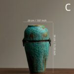 Blue-Green Ceramic Vase - Image 2