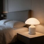 Modern Scandinavian Table Lamp – Dimmable LED Bedside Light
