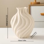 Sculpted Wave Ceramic Vase - Image 2