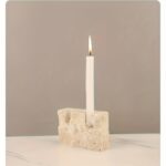 Travertine Geometric Candle Holder - Image 5